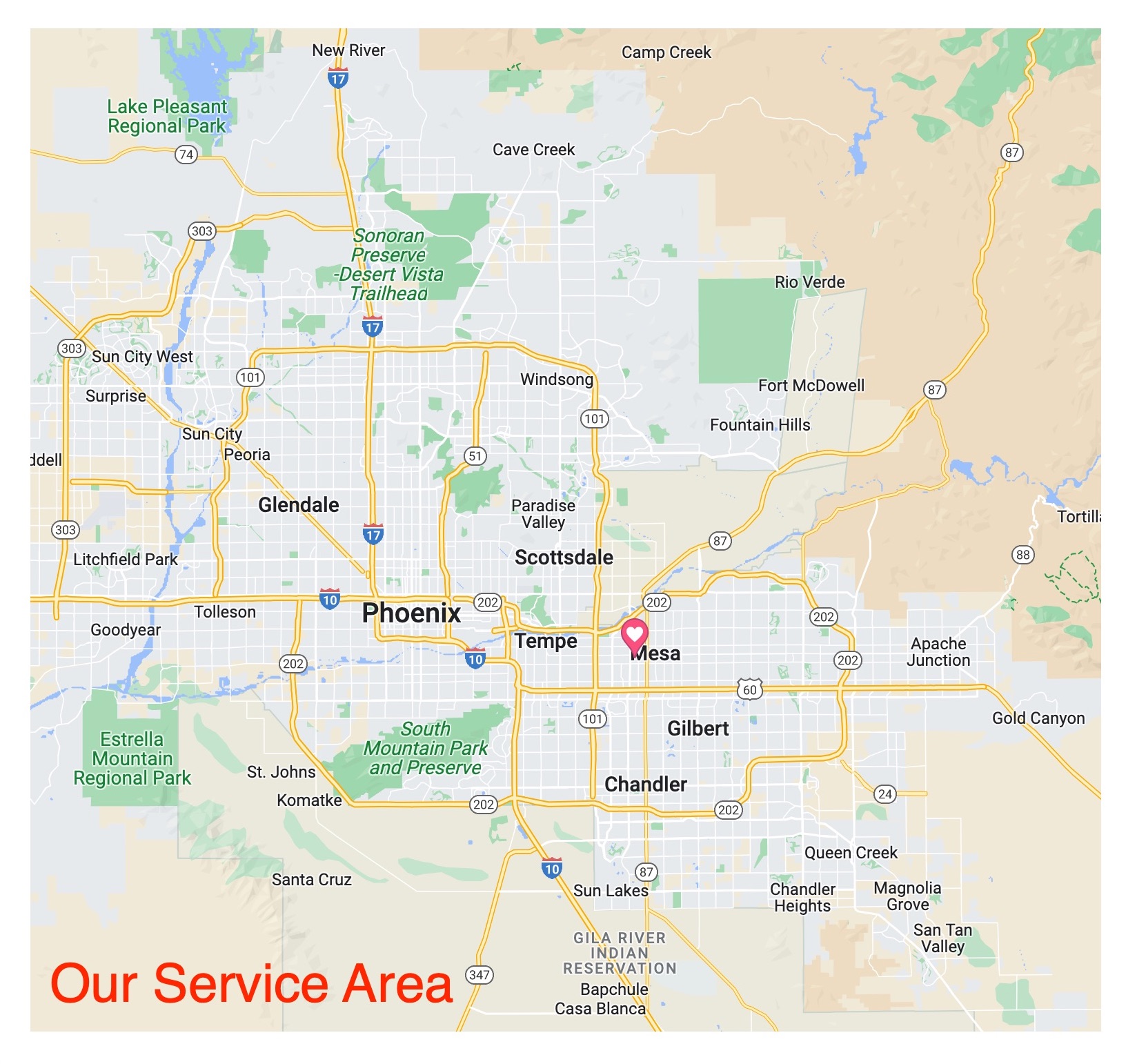 the fireplace service area in phoenix and nearby cities